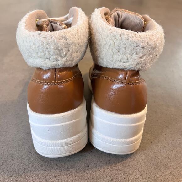 Michael Kors signature Tahoe brown wedge boots toddler girls 13 shoes outdoor - Picture 5 of 8